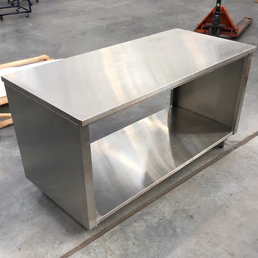 CLEARANCE - Stainless Steel Pass Through Cabinet On Castors - STHT-1500S