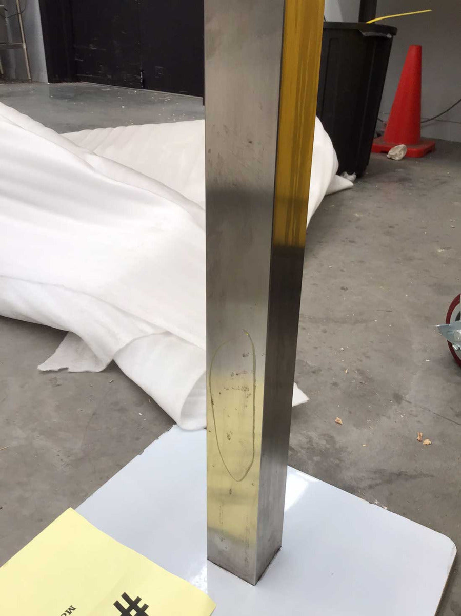 CLEARANCE - Rectangle Stainless Steel Table Base 1000H 8003-3-1000