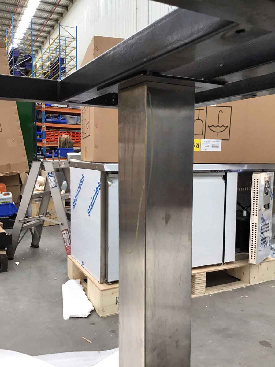 CLEARANCE - Rectangle Stainless Steel Table Base 1000H 8003-3-1000 NSW1278