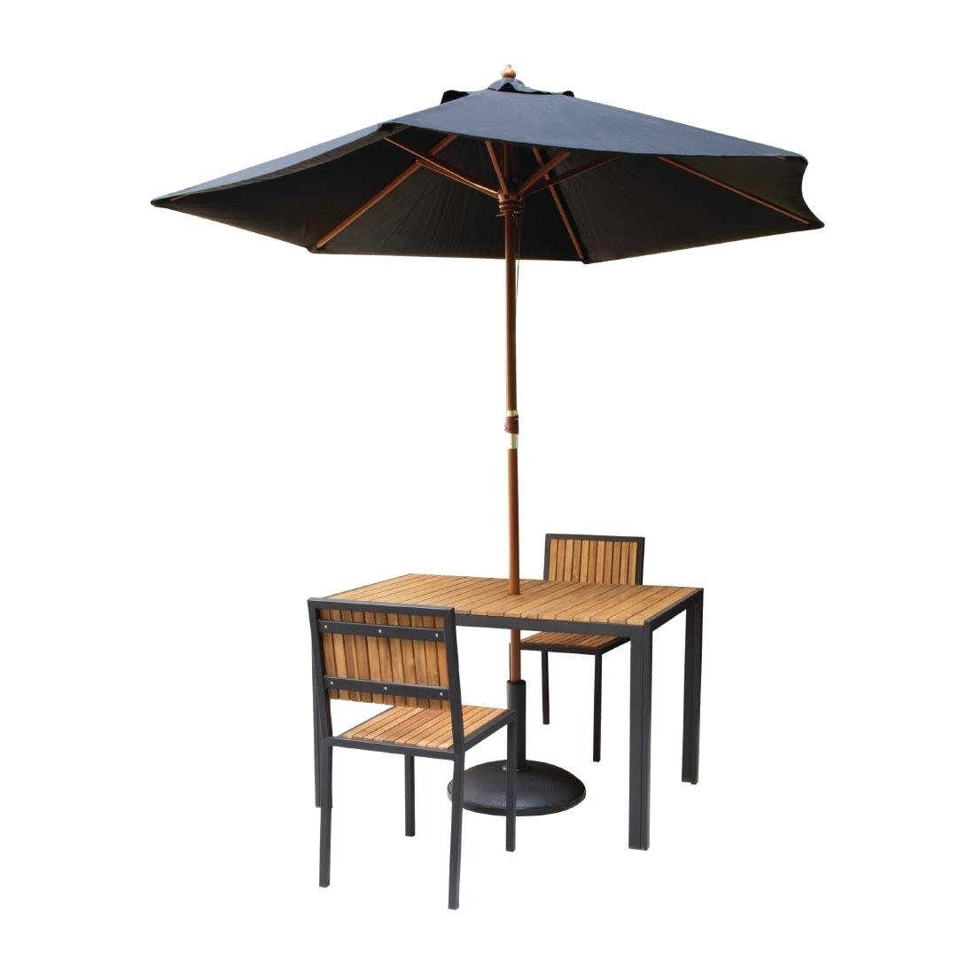 Bolero Steel & Acacia Side Chairs (Pack of 4) - DS150