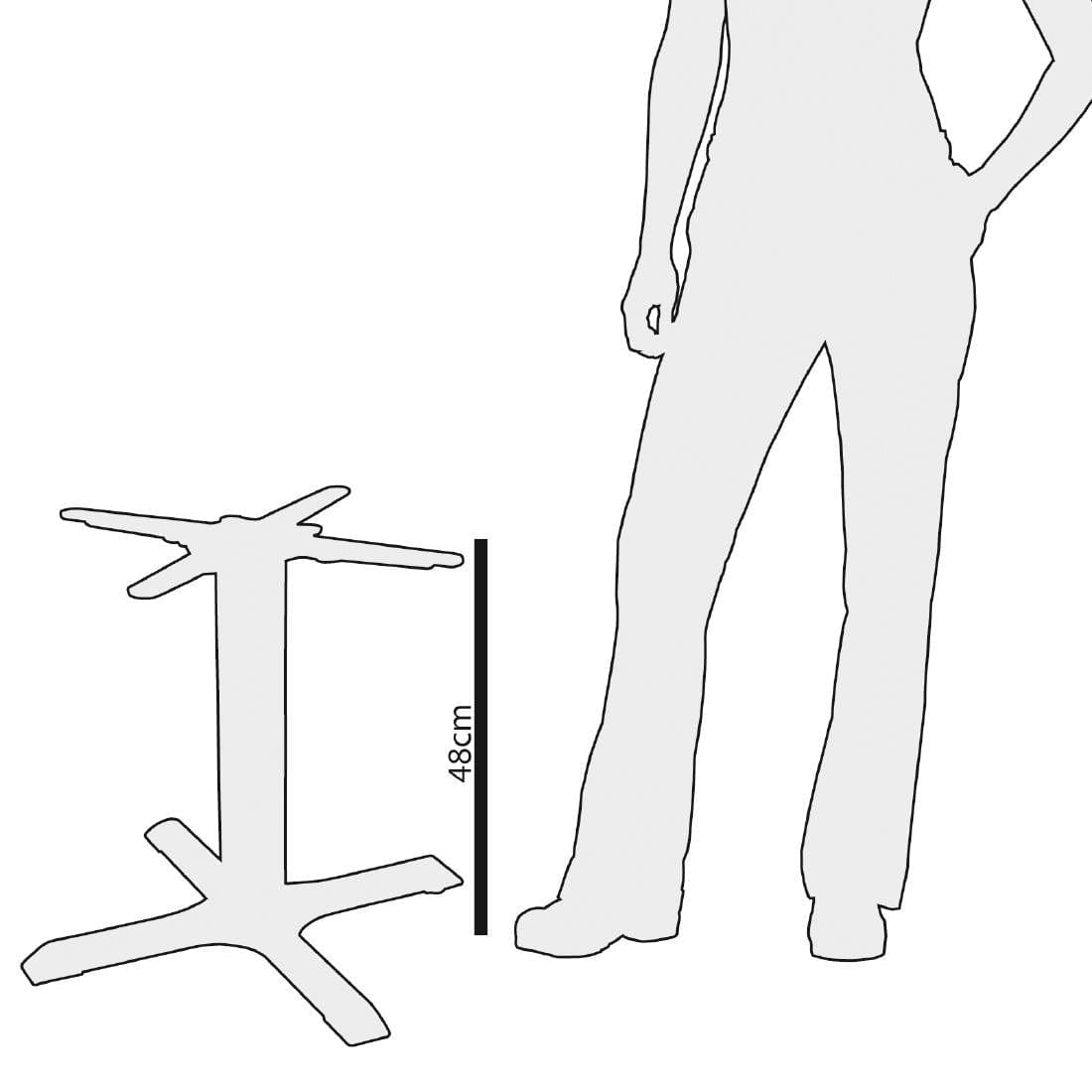 Bolero Cast Iron Coffee Height Table Base - GH445