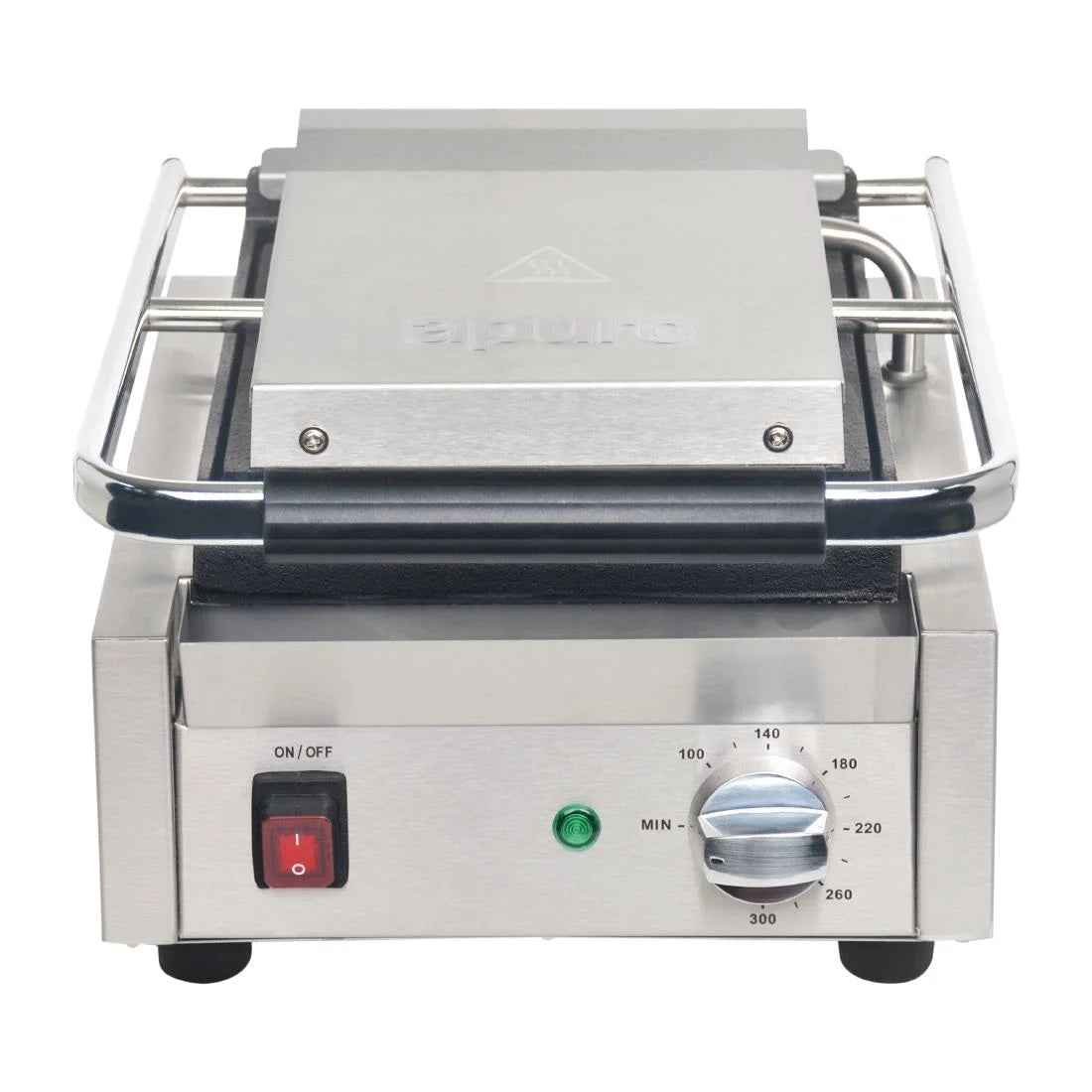 Apuro Single Contact Grill Ribbed Plates - DY993-A