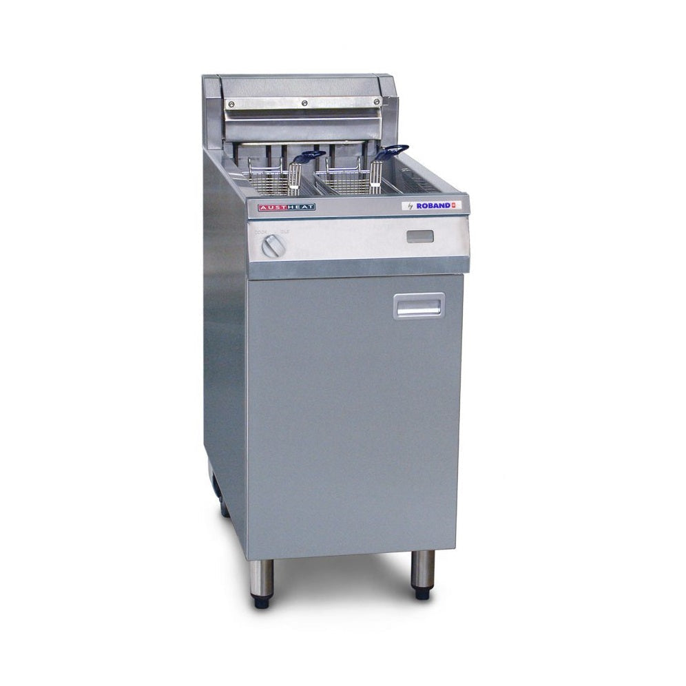 Austheat Freestanding Electric Fryer rapid recovery, 2 baskets - AF812R
