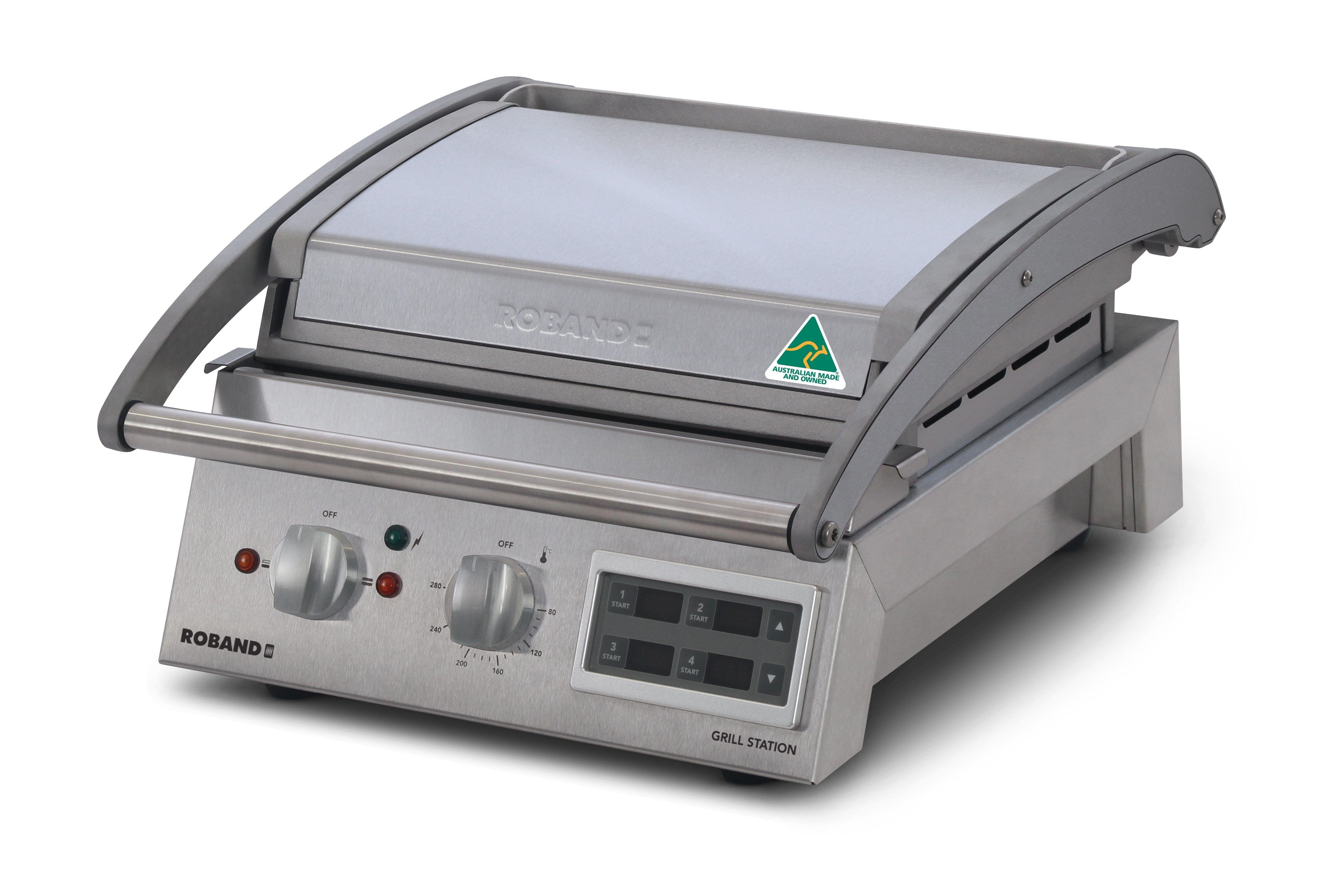 Roband Grill Station 6 slice, Smooth Plates with Electronic Timer - GSA610SE