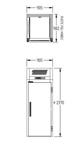 Williams Ruby Roll In - One door Roll In Refrigerator HRMR1T