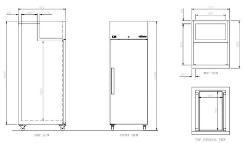 Williams Crystal - One Door Stainless Steel Upright Bakery Freezer LC1TSS