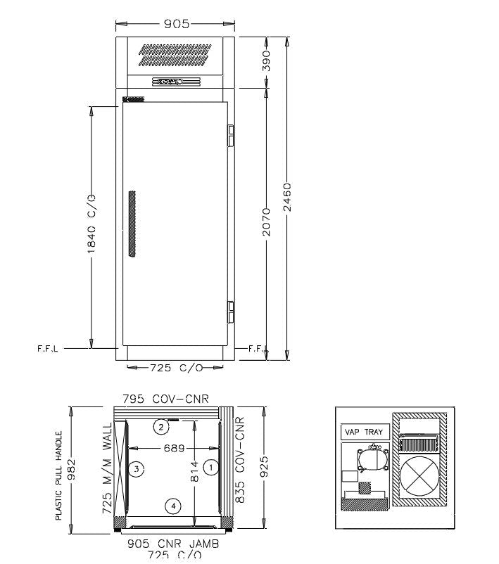 Williams Ruby Roll In - One door Roll In Freezer LRMR1T