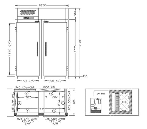 Williams Ruby Roll In - Two door Roll In Freezer LRMR2T