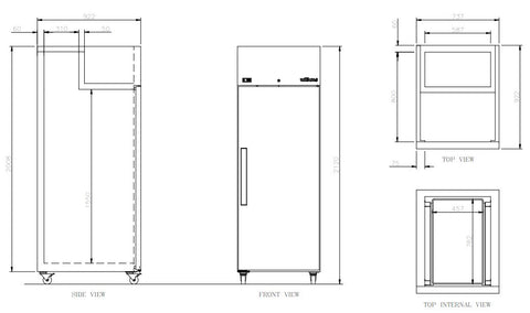 Williams Crystal - One Door Stainless Steel Upright Bakery Retarder RC1TSS