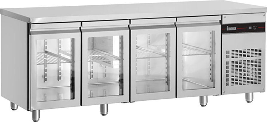 Inomak Glass Undercounter Fridge 2240M - UBI7224G