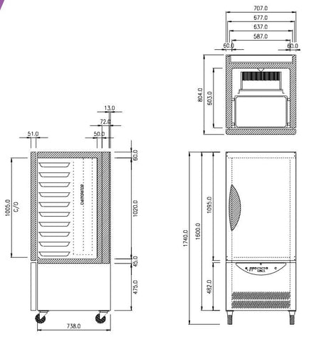 Williams Blast Chiller - 30Kg/10 Tray Blast Chiller Freezer WBCF30