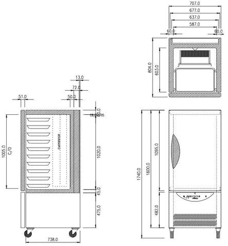 Williams Blast Chiller - 40Kg/10 Tray Blast Chiller Freezer WBCF40
