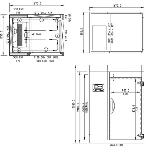 Williams Blast Chiller - 90Kg Roll In Blast Chiller/Freezer Combi Trolley Compatible WMBCF90C