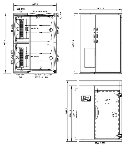 Williams Blast Chiller - 200Kg Roll In Blast Freezer Combi Trolley Compatible WMBF200C