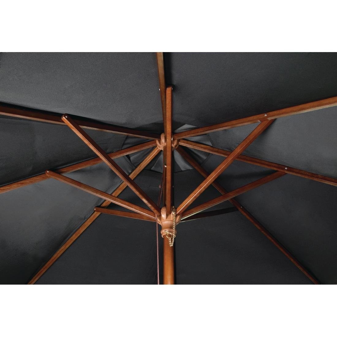 Bolero Round Outdoor Umbrella 2.5m Diameter Black - CB514