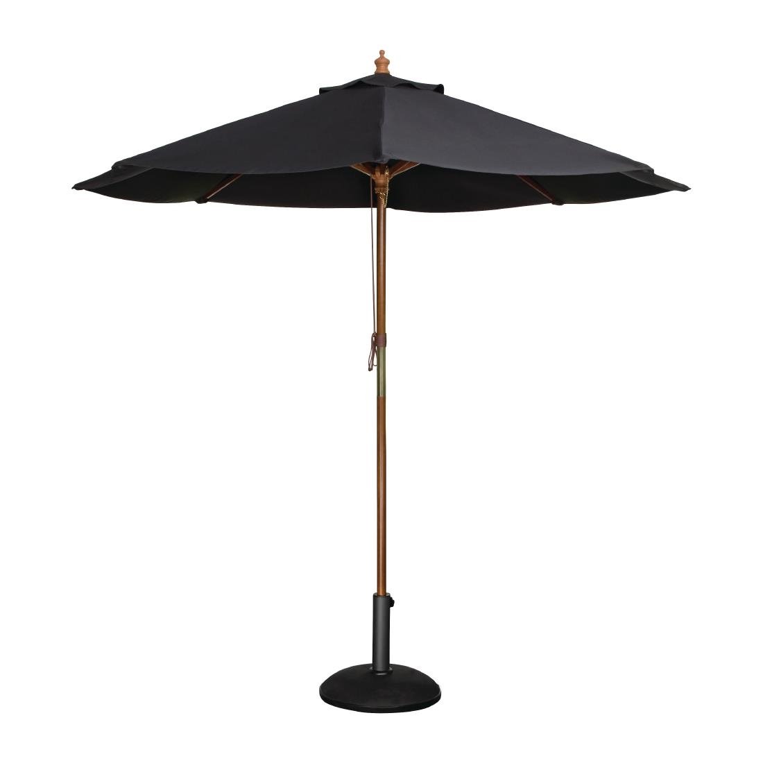 Bolero Round Outdoor Umbrella 3m Diameter Black - CB517
