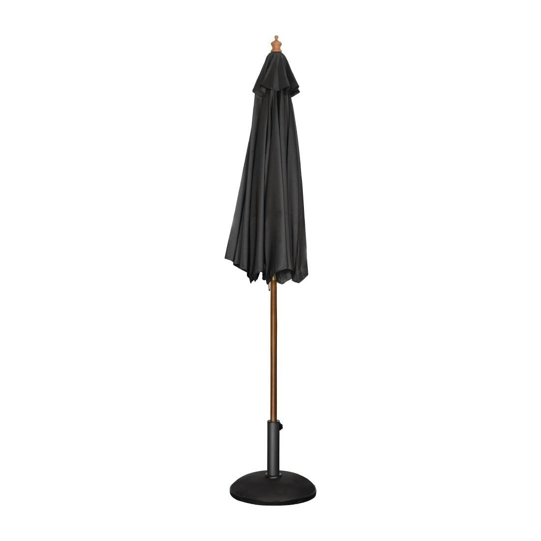 Bolero Round Outdoor Umbrella 3m Diameter Black - CB517