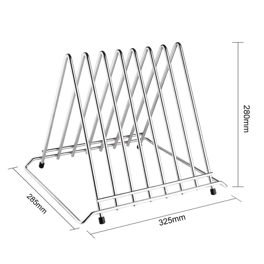 Hygiplas Heavy Duty Chopping Board Rack St/St - 7 Slots - CH052