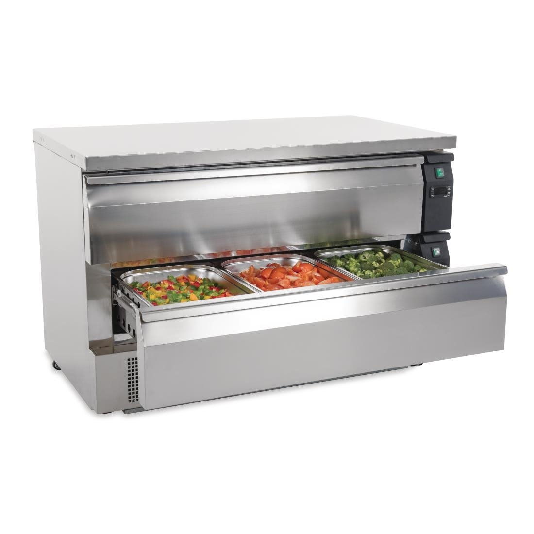 Polar U-Series 2 Drawer Counter Fridge Freezer 6xGN - DA997-A