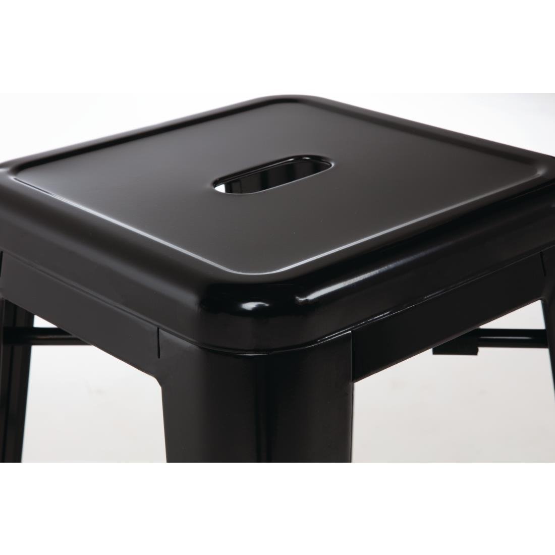 Bolero High Metal Bar Stools Black (Pack of 4) - DL881