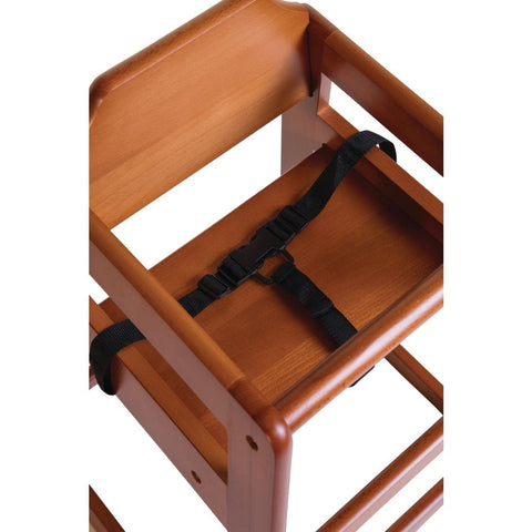 Bolero Wooden High Chair Dark Wood Finish - DL901