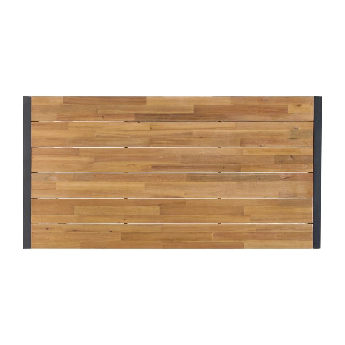 Bolero Acacia Wood and Steel Rectangular Industrial Table 1800mm - DS157