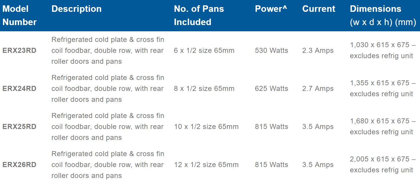 Roband Straight Glass Refrigerated Display Bar, 6 pans - ERX23RD