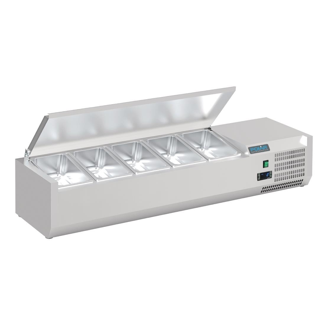 Polar G-Series Countertop Prep Fridge with Lid 5x 1/4GN - FA854-A