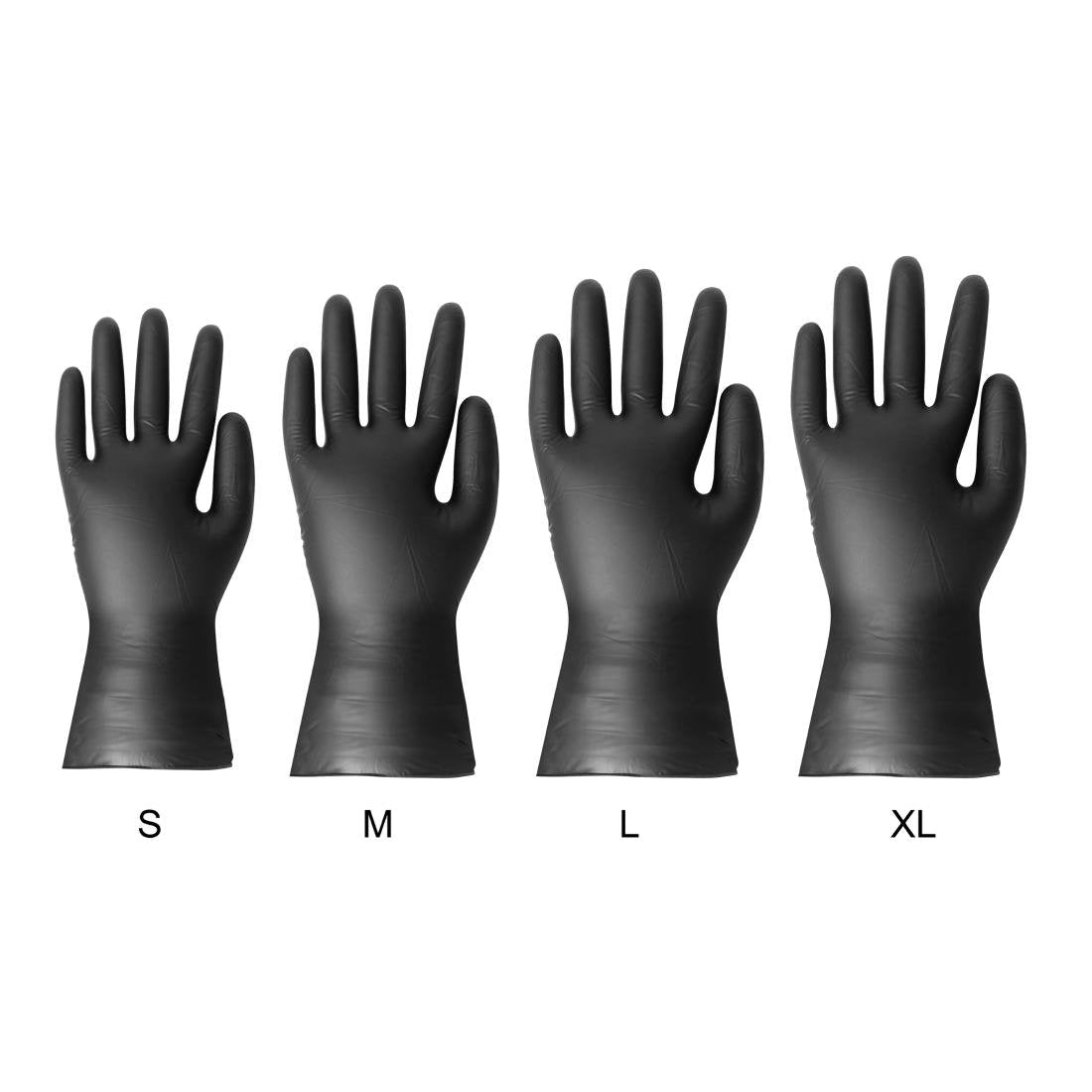 Hygiplas Vinyl Black Powder Free Glove M - pack 100 - FJ748-M