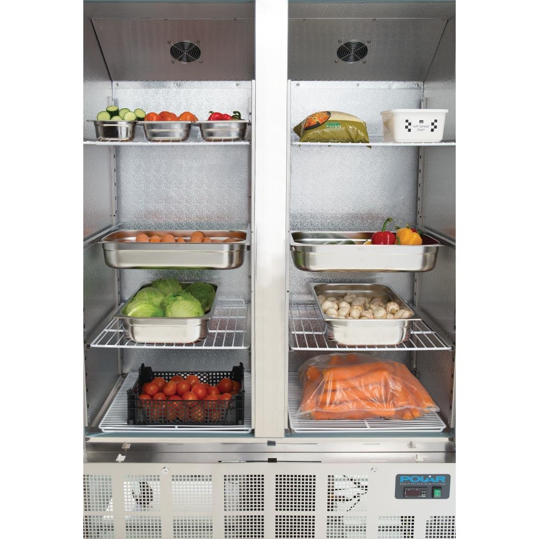 Polar G-Series 2 Door Slimline Upright Fridge 960Ltr - GD879-A