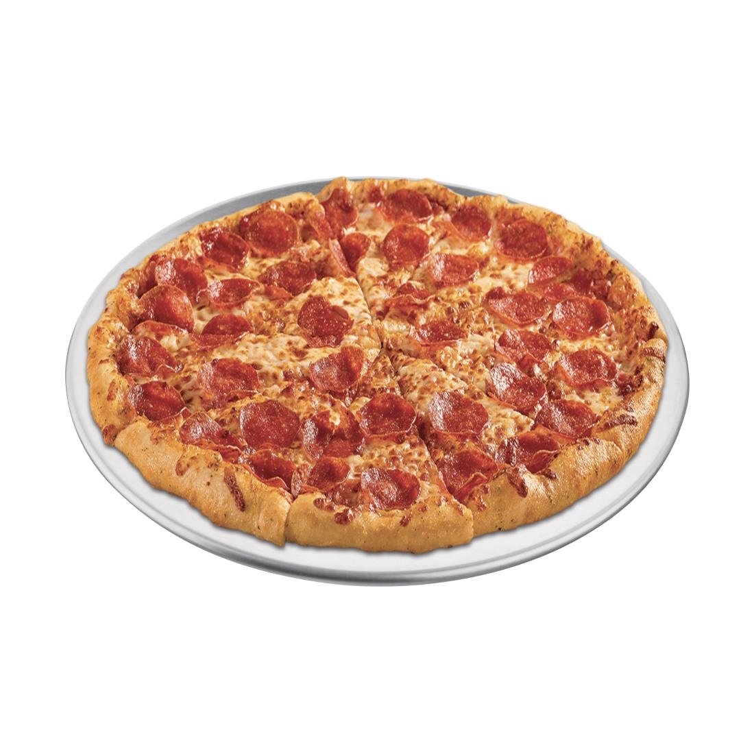 Vogue Aluminium Pizza Tray Wide Rim 205mm - GE196