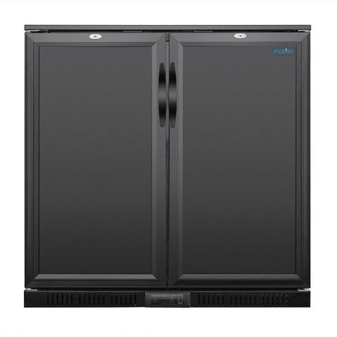 Polar G-series 850mm Double Door Back Bar Cooler Solid Door 198 Ltr - GE998-A