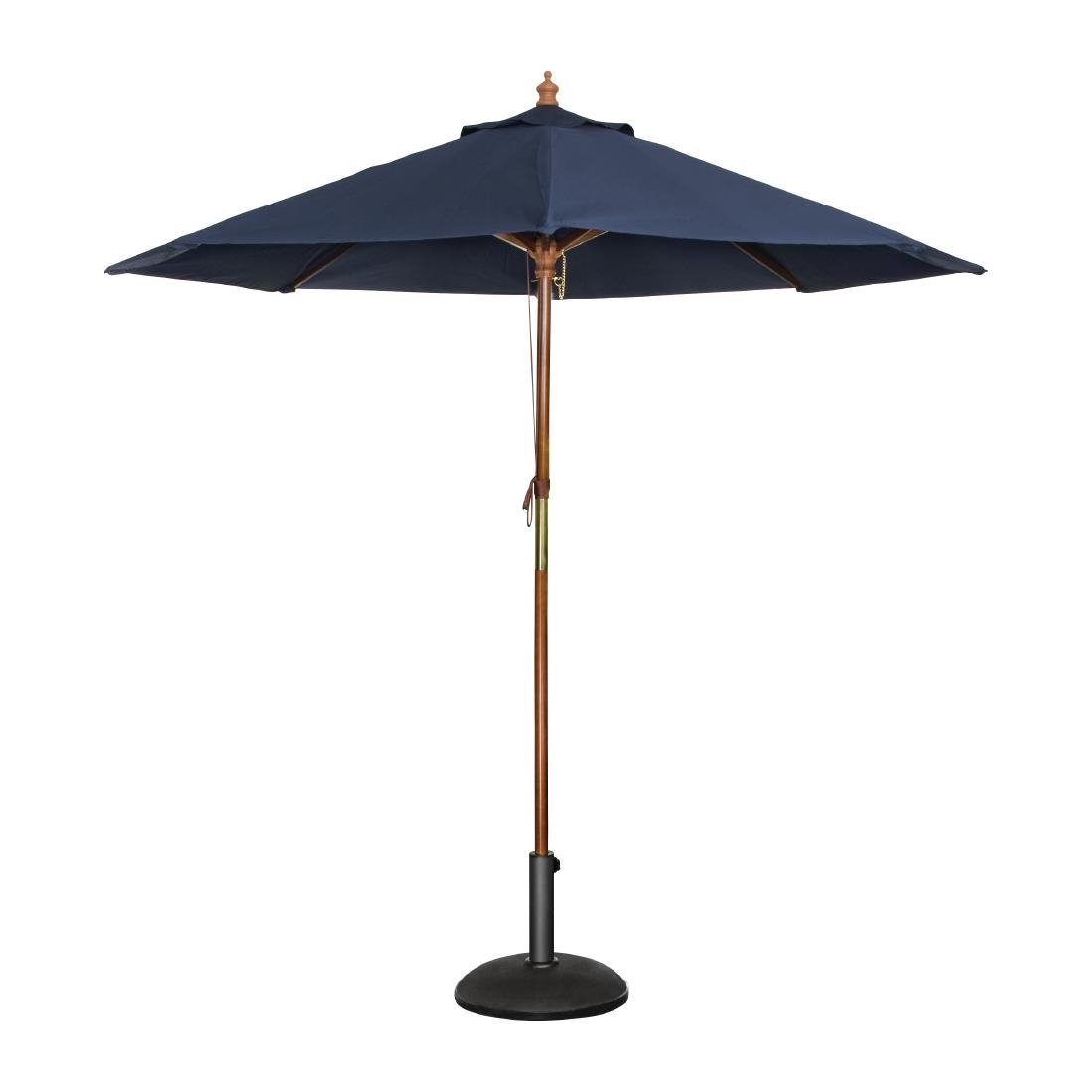 Bolero Round Outdoor Umbrella 2.5m Diameter Navy Blue - GG496