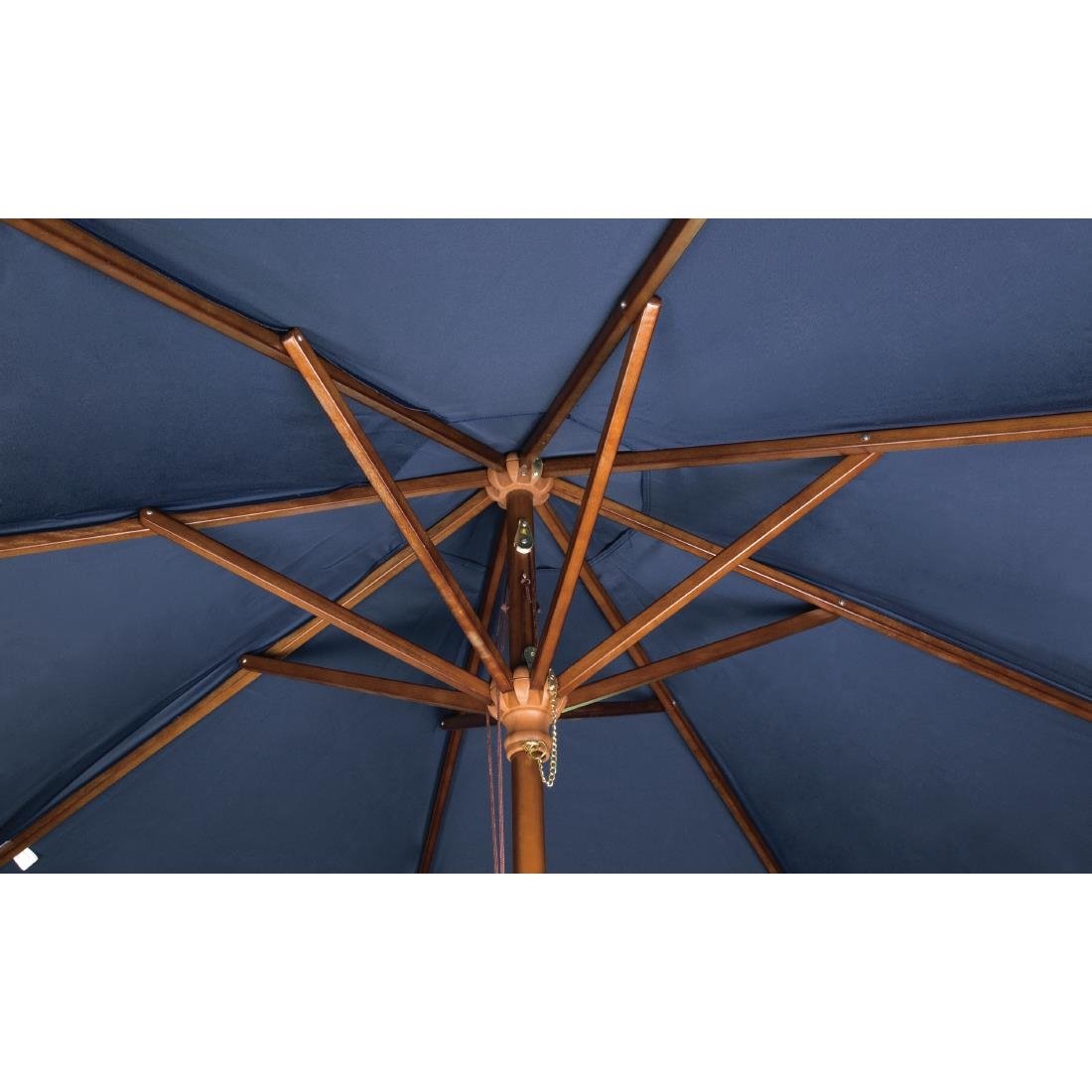 Bolero Round Outdoor Umbrella 2.5m Diameter Navy Blue - GG496