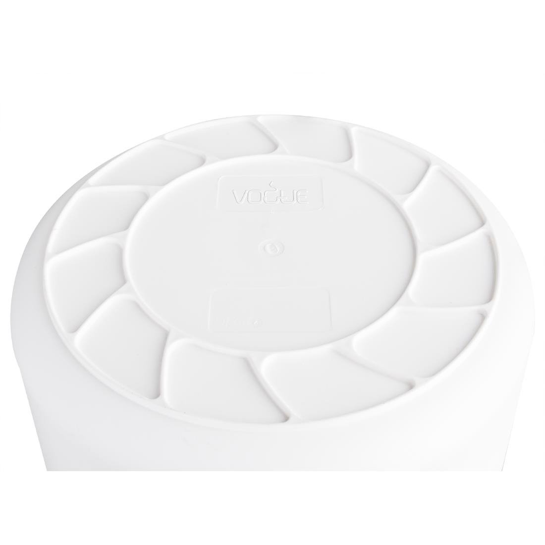 Vogue Polypropylene Round Container Bin White 38Ltr - GG792