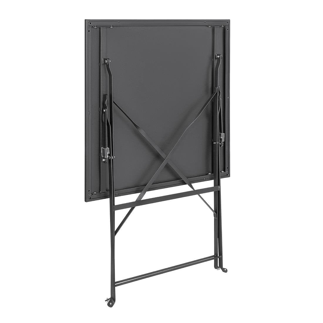 Bolero Black Square Pavement Style Steel Table - GK989