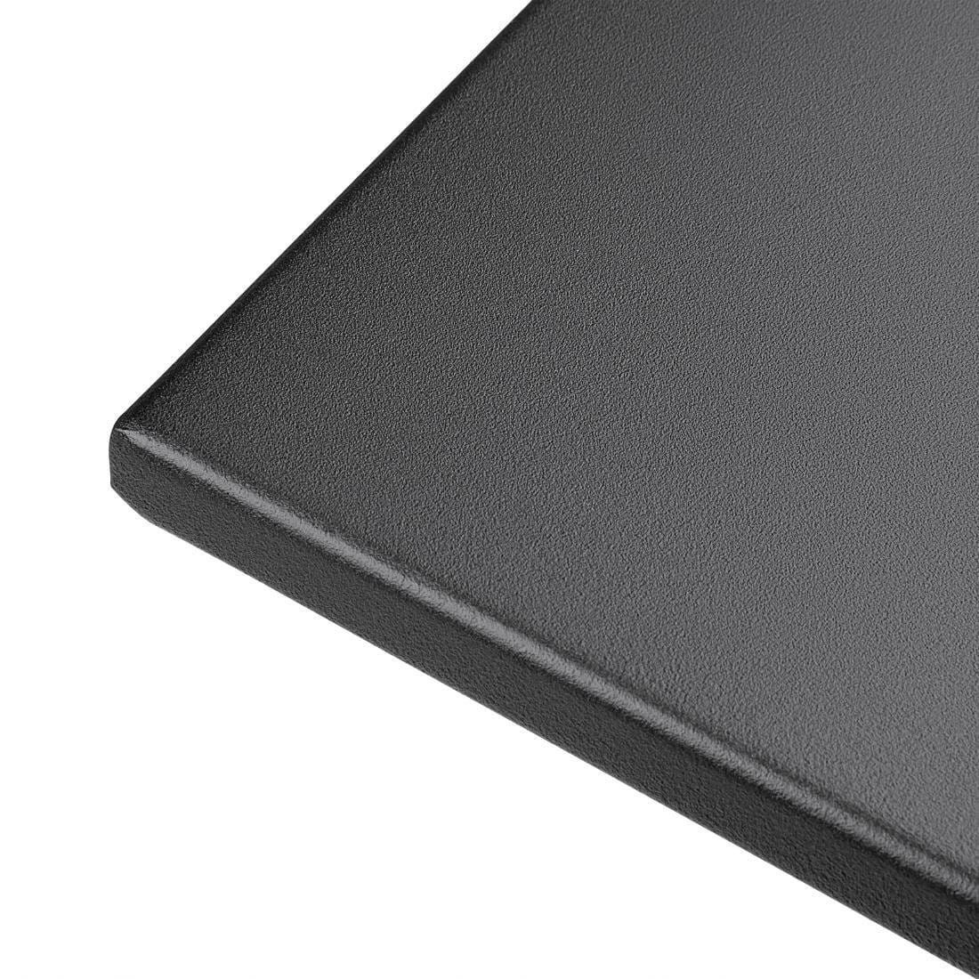Bolero Black Square Pavement Style Steel Table - GK989