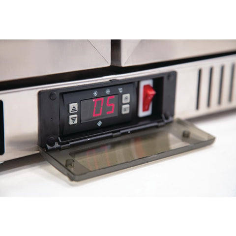 Polar G-Series Counter Back Bar Cooler with Hinged Doors Stainless Steel 208Ltr - GL008-A