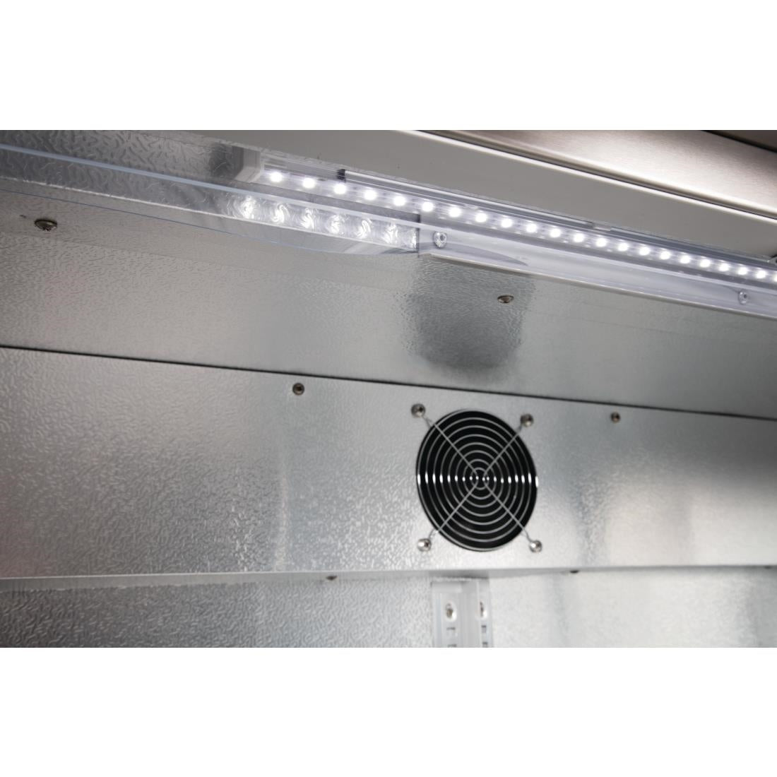 Polar G-Series Counter Back Bar Cooler with Hinged Doors Stainless Steel 208Ltr - GL008-A