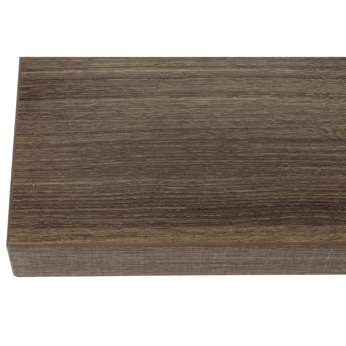 Bolero Pre-drilled Square Table Top Rustic Oak 600mm - GR324