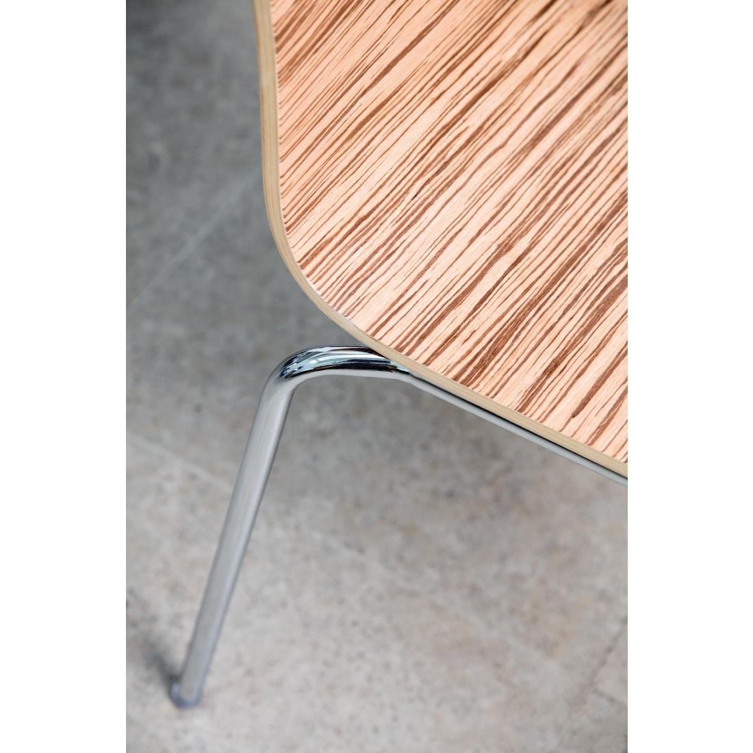 Bolero Square Back Side Chair Zebrano (Pack of 4) - GR344