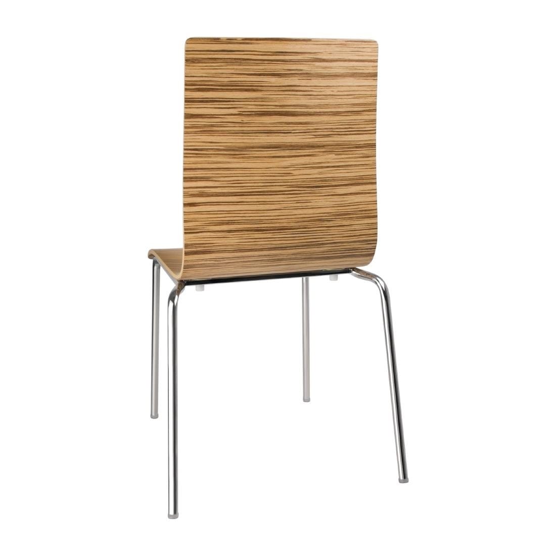 Bolero Square Back Side Chair Zebrano (Pack of 4) - GR344