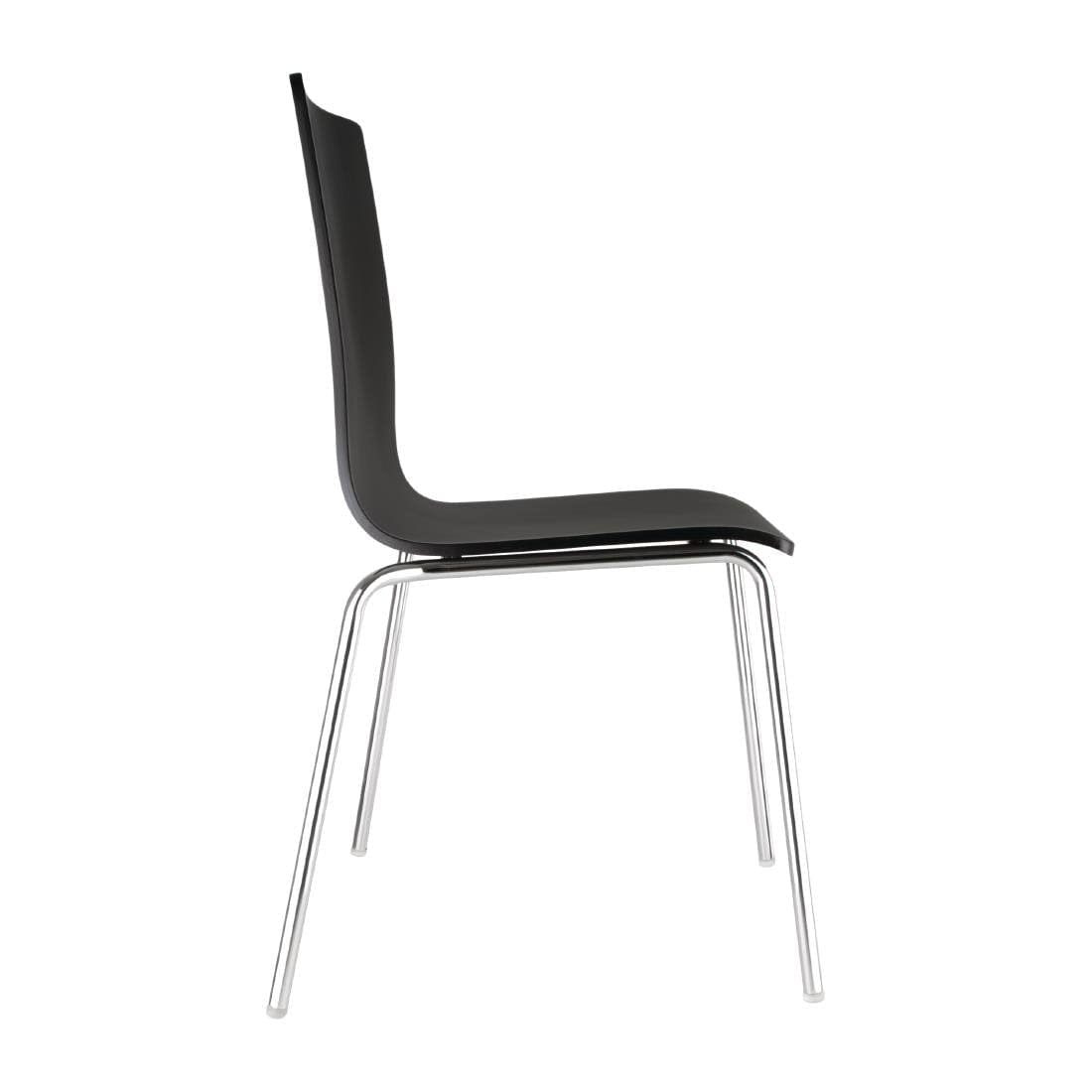 Bolero Black Square Back Side Chair (Pack of 4) - GR345