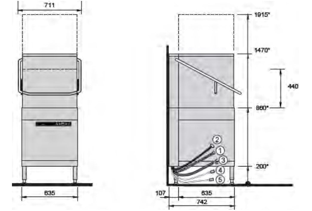 Hobart ECOMAXPLUS Dishwasher - ECOMAXPLUSH615