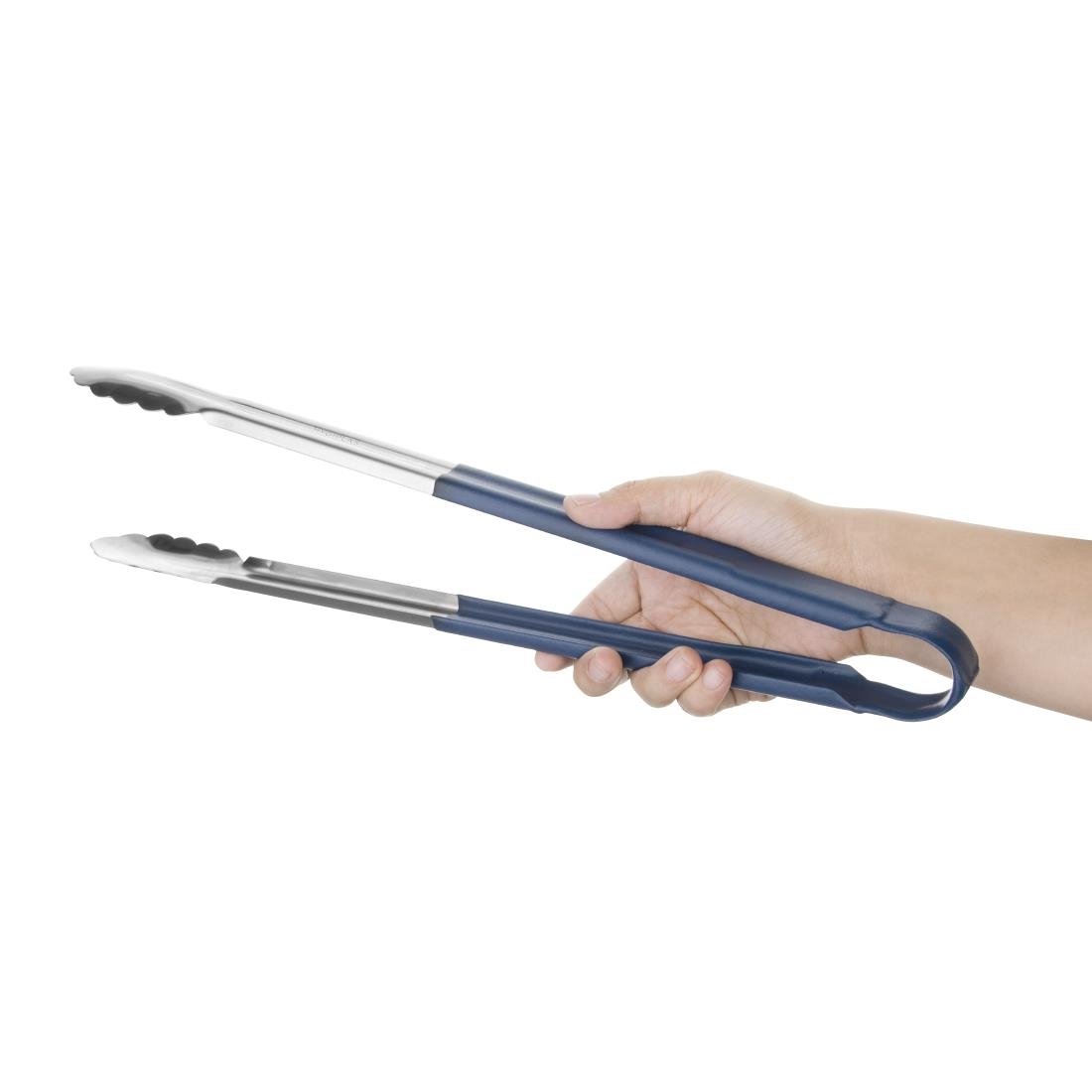 Hygiplas Colour Coded Serving Tong Blue 405mm - HC849