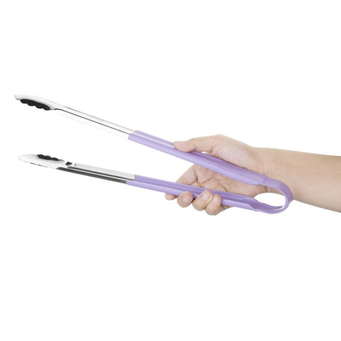 Hygiplas Colour Coded Serving Tong Purple 405mm - HC853