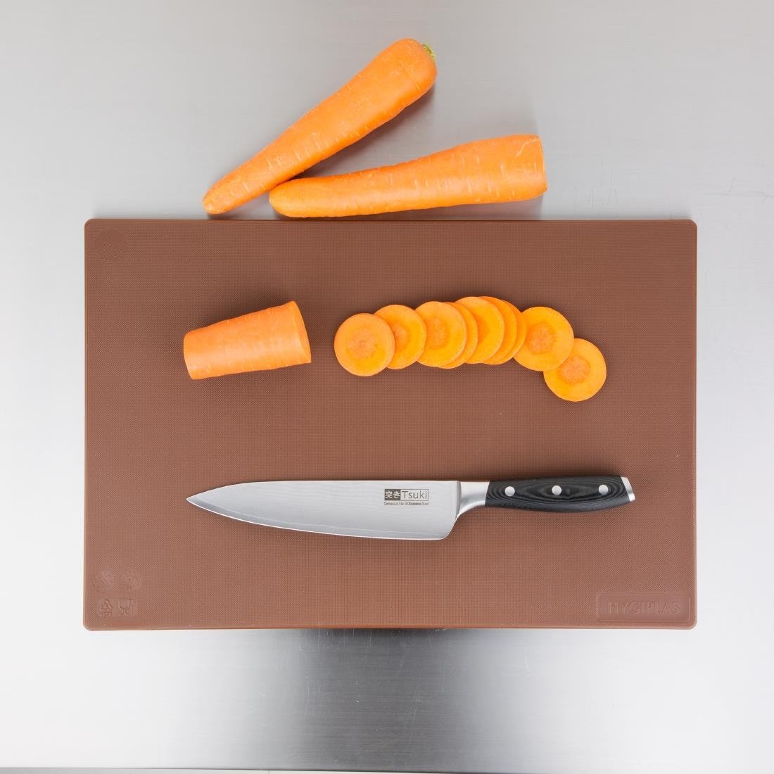 Hygiplas Antibacterial Low Density Chopping Board Brown - 450x300x10mm - HC857