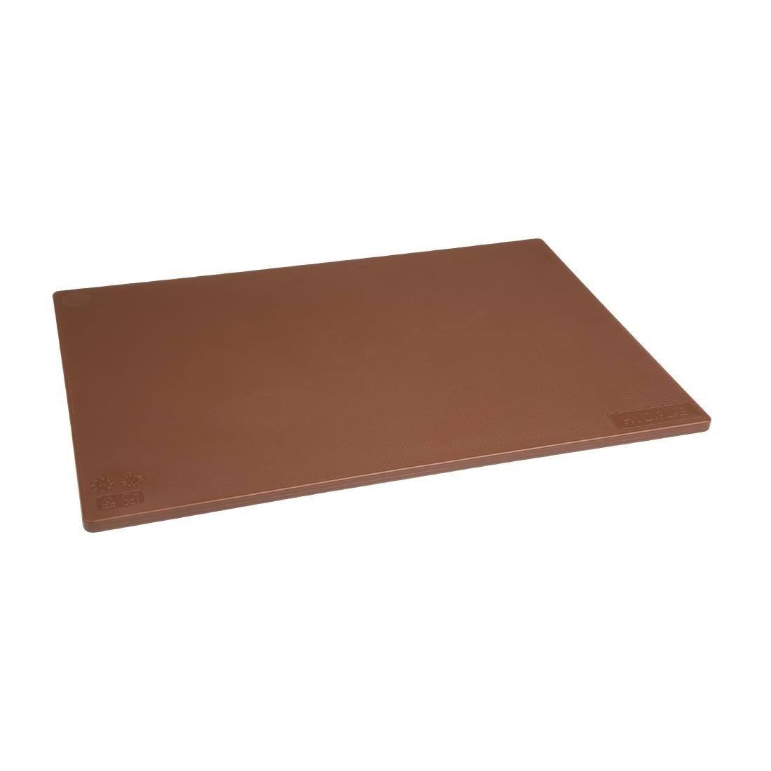 Hygiplas Antibacterial Low Density Chopping Board Brown - 450x300x10mm - HC857
