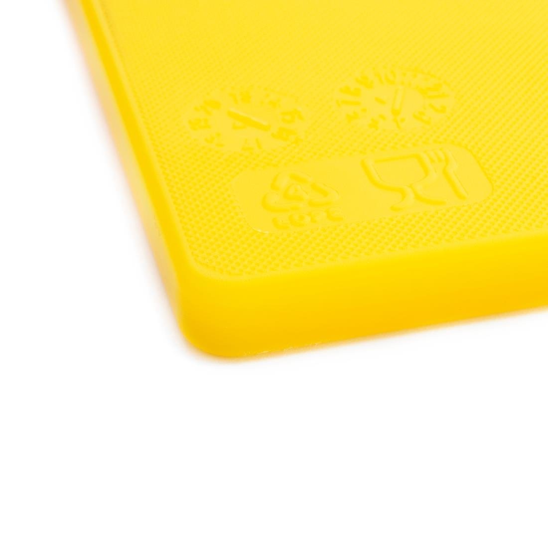 Hygiplas Antibacterial Low Density Chopping Board Yellow - 450x300x10mm - HC861