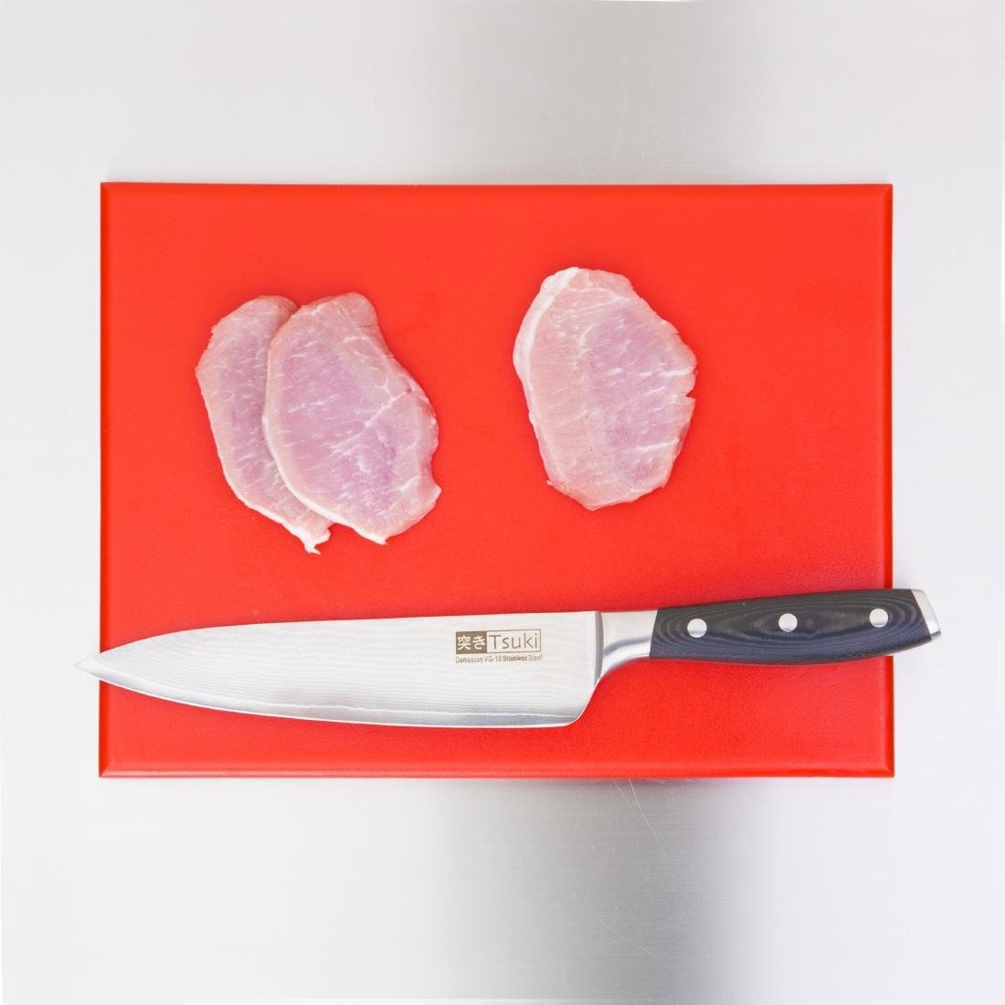Hygiplas High Density Chopping Board Red - 12x229x305mm - HC866